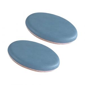 ZIBENE Coussin de Chaise Rond 40 cm Housse ImperméAble, Galette de Chaise Ronde Lot De 2, Coussins pour Chaises De Jardin en Cuir, Facile à Enlever et à Nettoyer, Epais Mousse à MéMoire de Forme Bleu (XSSHOP, neuf)