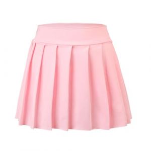 Bezioner Filles Jupe Tennis Plissée Jupe de Golf avec Short Intérieur et Poches Jupe de Sport d'entraînement Uniforme Scolaire pour Enfant Rose Nouveau L (8-9 Ans, 120-130 cm) (Bezioner-shop, neuf)
