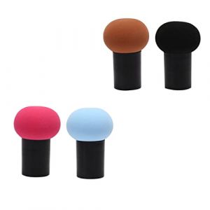 FRCOLOR Houppette &agrave; Maquillage Pour Femme Lot De 4 Petits Coussins Cosm&eacute;tiques De Champignon Multicolore Pour Poudre Et Fond De Teint Visage (White Beach, neuf)