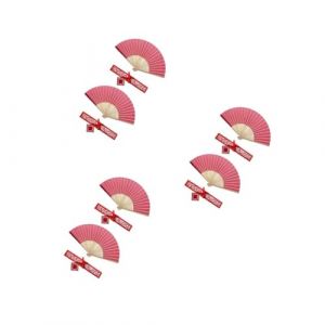 ABOOFAN 3 Ensembles &Eacute;ventail De Style Chinois Ventilateur &Agrave; Main Pliant Main Du Ventilateur &Eacute;ventail En Papier Pliable Ventilateur &Agrave; Main Pliable Ventilateur D&eacute;licat Rouge 2 Pi&egrave;ces * 3 (Halleyham, neuf)