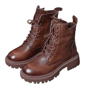 Générique Bottine A Lacet Femme Bottines Pour Femmes Hiver Chaud Bottes Courtes Confortables Pour Femmes Botte Femme Talon Moyen À Lacets Bottine Chaussure Bottines Chaussures (KTYMUDR, neuf)
