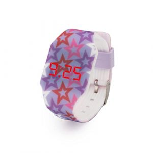 Kiddus Digital LED Montre pour Filles, garçons, Ados. Batterie Japonaise de Longue durée remplaçable. Montre-Bracelet en Silicone. Facile à Lire et à Apprendre l’Heure. KI10212 Points (Kiddus, neuf)