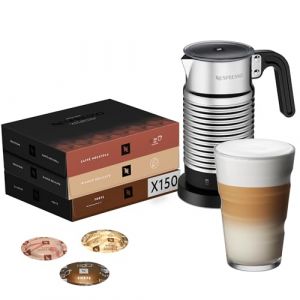 Nespresso Professionnel - Assortiment Recettes lactées - 150 capsules & Aeroccino & Verres à recette - Adapté aux professionnels (NESPRESSO FRANCE, neuf)