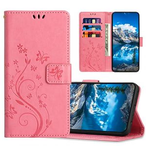 Coque pour Samsung Galaxy J5 2016, Housse en Cuir PU avec Fonction de Support, Etui &agrave; Rabat Portefeuille Coque Compatible avec Samsung J5 2016, Rose (JZhou Store, neuf)