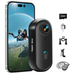 Tiantianle Mini Camera Sport,1080P Action Cam WiFi et Carte m&eacute;moir 16 Go,cam&eacute;ra POV sous-Marine &eacute;tanche jusqu'&agrave; 30 m,360 &deg; pour Casque de v&eacute;lo,cam&eacute;ra corporelle,bodycam,Camera Waterproof,Petit cam&eacute;ras (xiaoyuluandedianpu, neuf)