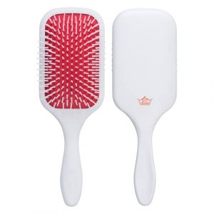 Denman Detangler Hair Brush for Fast and Comfortable Detangling, Blow Drying and Styling - Combination of D3 Styling Pins & Paddle Brush - For Women and Men (White, Red Pad), D38 (Denman Brush., neuf)