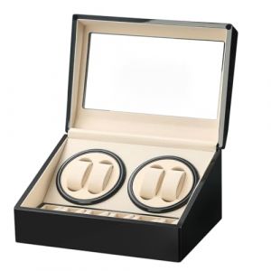 Remontoir Ecrin pour Montre Automatique,Remontoir à Montres Ecrins pour Montres Automatiques Boîte de Rangement,pour Montre Et Bijoux,Homme Femme (Schwarz Klavierlacken-DGW) (DRAIGERWAY EU, neuf)