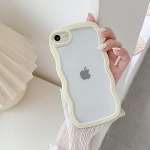 QLTYPRI Compatible avec iPhone 7/iPhone 8 Étui, Coque de Protection Transparente Esthétique pour Femme Fille Design Vague Mignonne Housse Fine pour iPhone SE 2020/SE 2022 5G Case - Jaune (zhihen, neuf)
