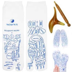 3pcs Socks with Trigger Point Chaussettes de réflexologie avec outils utilisées pour reflexologie plantaire, chaussette reflexologie plantaire, reflexology socks, douleur aux orteils facilité (conriy, neuf)