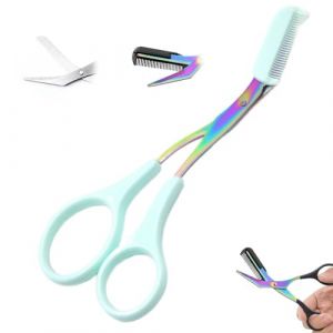 Ciseaux Sourcils Femme Brosse Sourcil 2025 Nouveau 2 - En - 1 Peigne Taille Des Sourcils Pour Cils Et Sourcils Outil de Beauté pour Femmes Hommes (4) (jingteng464, neuf)