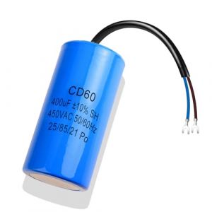 Iruihoo CD60 400uf Condensateur 450V AC 50/60HZ,Condensateur de démarrage, condensateur électrique, condensateur de démarrage de moteur, avec câble, pour réfrigérateur, moteur électrique (Iruihoo Life, neuf)