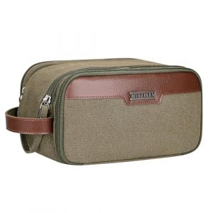 WITZMAN Trousse De Toilette en Toile pour Hommes Grande Capacit&eacute; Suspension Dopp Kit Sac De Salle De Bain R&eacute;Sistant &agrave; L&rsquo;Eau(A8002 Vert Arm&eacute;e) (ALTOSY FASHION, neuf)