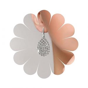 Inateannal Boucles D'oreilles Clip-on Pour Mariage Boucles D'oreilles En Forme De Goutte De Diamant Boucles D'oreilles Chandelier Boucles D'oreilles Bijoux D'oreilles Pour Femmes Filles (Inateannal, neuf)