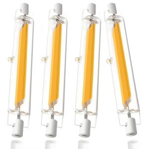 GDYOD Ampoule R7S LED 118mm,Ampoule LED Dimmable 20W Équivalent Ampoule Halogène 200W,Ampoule LED R7S 118mm Blanc Chaud 3000K 2000LM,Sans Scintillement,AC 220-240V,Éclairage à Faisceau 360°, Lot de 4 (Flaming Mountain, neuf)