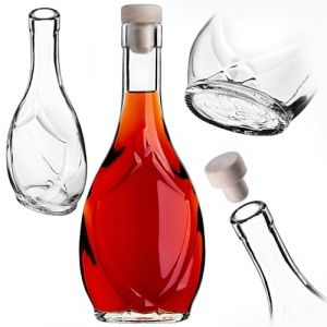 KADAX Bouteilles en verre vides de 250 ml, 1 pièce, avec bouchon, pour remplir les liqueurs, le vin et l'alcool, bouteilles décoratives, bouteilles de vin en verre (KADAX, neuf)