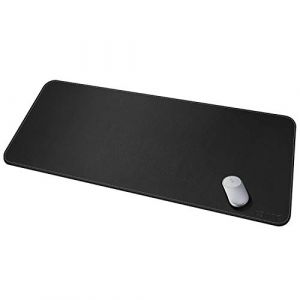 CENNBIE Tapis de Bureau en Cuir,130x60cm Tapis de Souris antid&eacute;rapant &eacute;tendu, Sous-Main en Cuir PU imperm&eacute;able, Sous-Main Bureau pour Le Bureau et la Maison (Noir) (Cennbie Leather Direct FR, neuf)