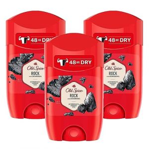 3 x Old Spice Rock Antitranspirant Deodorant Stick je 50ml reduziert Schweiß (At Rosso, neuf)