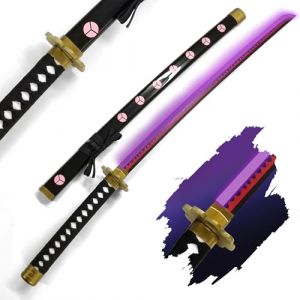 Swords and more &Eacute;p&eacute;e One Piece Shuusui Katana - Sabre Laser LED, &eacute;p&eacute;e de samoura&iuml; avec Lame LED et Fourreau, &eacute;p&eacute;e Zoro, Katana One Piece, Fans d'anime, Cosplay, Jouets pour Enfants (CT-World UG, neuf)