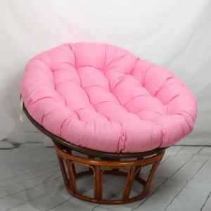Tielag Coussin Rond et Épais pour Fauteuil Papasan - Jardin, Pivotant, Osier, Chaise de Balcon - Rose Clair - 70 x 70 cm (Tielag, neuf)