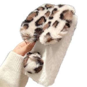 Tivenfezk Nadoli Lapin Coque pour Xiaomi Redmi 9C,Hiver Oreille De Lapin Peluche Fausse Fourrure Cover Femmes Filles Belle Duveteux Arri&egrave;re Bunny &Eacute;tui Housse (Nadoli, neuf)