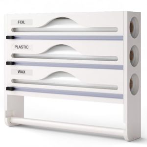 G&eacute;n&eacute;rique Distributeur Aluminium Et Film Alimentaire avec Porte Sopalin Cuisine, Derouleur Film Alimentaire, Distributeur Papier Aluminium et Film, Support de Rangement pour Mural/Tiroir de Cuisine (yunrui  Discount Store, neuf)