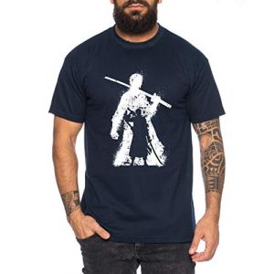 Zoro Bruch One Manga T-Shirt Luffy pour Homme Anime Piece, Farbe2:Bleu foncé, Größe2:XXXX-Large (TeeKiki, neuf)