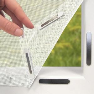 EASYmaxx Moustiquaire de fenêtre avec Fixation magnétique innovante | Moustiquaire jusqu'à 150x180 cm découpable Individuellement, Pas de perçage ni de vissage | Fixation avec 12 aimants [Blanc] (DS e-Sales GmbH, neuf)