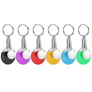 6pcs Porte-clés de Tennis de Table, Porte-clés Mini ping-Pong avec Raquette de Tennis de Table, Porte-clés de Sport pour Sacs à Dos (Yokuna eu, neuf)