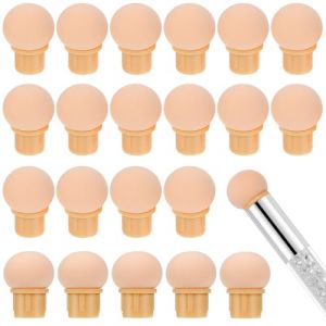LALADEFIEE Embouts D&rsquo;&Eacute;ponge Rempla&ccedil;ables pour Stylo Nail Art D&eacute;grad&eacute; 30 Pi&egrave;ces T&ecirc;tes Rondes Douces Lavables Accessoires Manucure DIY Polyvalents pour Ongles Recharge &Eacute;ponge pour Pinceaux (Yowanr, neuf)