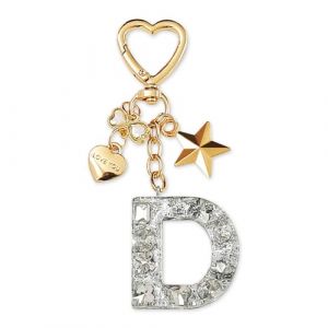 ZVRSUA Nom Lettre Initiale Porte-cl&eacute;s avec Papillon &Eacute;toile pour Adolescentes et Filles et Femmes，Alphabet Initial Keyring pour Portefeuilles Sac &agrave; Main Charme， Letter Keychains (Argent lettre D) (SENBAODZ, neuf)
