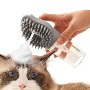 Brosse de bain pour chien | Accessoire de soin pour animaux de compagnie avec distributeur de savon | Peigne à perte de poils pour chatons | Pour les chiens et les chats pour le soin et le démêlage (shuha, neuf)