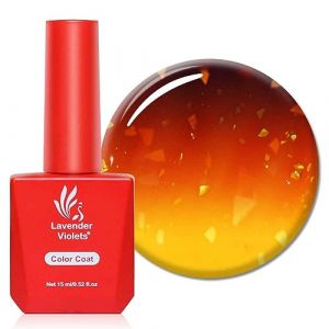 Lavender Violets 15ml Vernis Gel Semi-Permanent Mood Temperature Jaune - Orange Couleur Changing Soak Off UV LED Vernis à ongles Contenu plus Manucure Pédicure A0701 (Lavender Violets, neuf)
