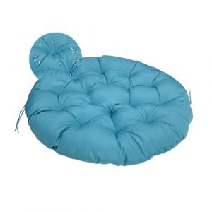 Surwin Papasan Coussins de Chaise Ronds, Housse de Coussin Papasan Coussins pour Chaises de Jardin Coussin de Chaise pour Intérieur, Extérieur,Salon, Jardin, Balcon (50x50cm,Bleu Ciel) (Yiwin, neuf)