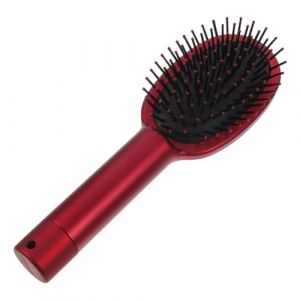 Sewroro Brosse à Cheveux Rouge Compartiment Secret Intégré Boîte de Rangement Multifonction en Plastique Peigne Portable Dissimulé pour Bijoux et Objets Précieux Usage Voyage et (allDUO, neuf)
