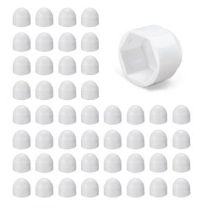 DOJA Barcelona Cache Ecrou - Pack 50 M5: Blanc - Installation Facile, Ajustement Id&eacute;al - Cache Boulon Pour Montage Simple Et S&eacute;curis&eacute; - Capuchon Plastique Offrant Protection Vis Et Finition (DOJA Barcelona, neuf)