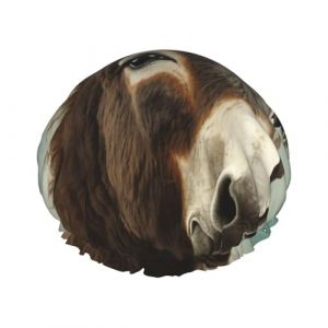 Bonnet de douche imprimé animaux d'âne pour femmes, double couche, imperméable, élastique, réutilisable, protection des cheveux, chapeau de bain pour spa, salon de bain pour dames (hefeiliguipengshangmaoyouxiangongsi, neuf)