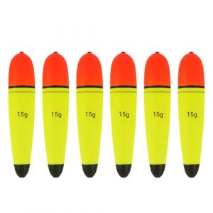 MiOYOOW Flotteurs de P&ecirc;che EVA, 6 Pcs Slip Bobbers de P&ecirc;che, Catfish Bouchon P&ecirc;che, pour P&ecirc;che au Lancer Longue Distance Eau Sal&eacute;e et Douce 10g/15g/20g/30g/40g (Voda FR, neuf)