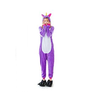 Ensemble de Pyjama Licorne Grenouill&egrave;re Animaux Siamois Romper Pajamas Kigurumi Onesie Cosplay Animal Combinaison Costume V&ecirc;tement de Nuit en Flanelles Soir&eacute;e Carvanal Halloween No&euml;l D&eacute;guisement (Kauson, neuf)