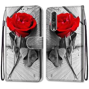 Mo-Somnus Coque pour Huawei P20 Plus / P20 Pro, Etui en Cuir PU Portefeuille Housse Coque avec 360 Degrés Silicone Antichoc Protection Cover Cuir Pochette Magnétique und Flip Béquille (Rose) (Mo-Beauty EU Store, neuf)
