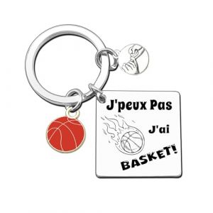 Cadeau Porte clef Basket Homme Porte-cl&eacute;s Fan de Basketball Personnalit&eacute; Id&eacute;es cadeaux cr&eacute;atifs pour Homme - J'peux pas j'ai Basket (pingxiangshiyangkaidianzishangwuyouxiangongsi, neuf)