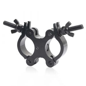 Crochet Jeux de Lumi&egrave;res Dj Truss Clamp 40mm-52mm Crochet de Fixation Projecteur, Porteur 250kg Double Collier de Serrage Pivotant Eclairage Light Fixation sur Tube Rond (Jinda Audio, neuf)