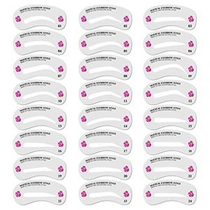 BOBOZHONG Sourcils Pochoir de Toilettage,24 Pi&egrave;ces pochoirs &agrave; Sourcils r&eacute;utilisables Sourcils Carte Pochoir Sourcils Pochoir Sourcils Reutilisable Outil Sourcil Mise en Forme des Sourcils (DUJUANHONG, neuf)
