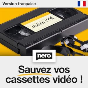 NERO Récupérer une cassette vidéo - très simple, sans connaissances préalables | S-VHS | Hi8 | Super 8 | DVD vers PC | Programme de montage vidéo | Logiciel d'édition vidéo Windows 11 / 10 / 8 / 7 (Nero SALE, neuf)