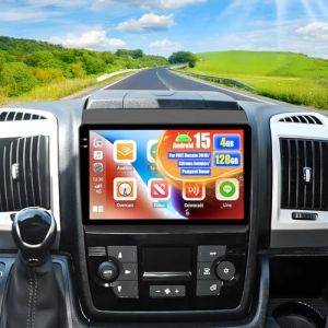 OiLiehu 4G+128G Android 15 Autoradio pour Fiat Ducato 2010/Citroen Jumper/Peugeot Boxer avec CarPlay Android Auto sans Fil, 9“ Écran Tactile avec GPS WiFi Bluetooth Lien Miroir FM/RDS EQ SWC Caméra (Liuhuzhekeji, neuf)