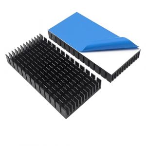 Lot de 2 dissipateurs thermiques de 40 mm 80 x 40 x 11 mm en aluminium avec ruban adh&eacute;sif conducteur thermique pour refroidisseur &eacute;lectronique CPU LED, noir (Awxlumv store, neuf)