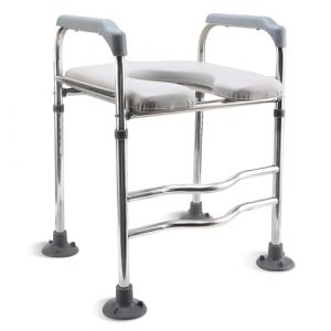 Réhausseur de Siège de Toilette avec Accoudoirs, Siège Élevateur Réglable pour Personnes Âgées, Siège Réhaussé Confortable et Rembourré jusqu’à 140 kg pour la Sécurité dans la Salle de Bain (Zhengjiayu, neuf)