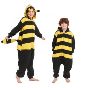 Udekit Pyjama avec Queue, Grenouill&egrave;re Abeille, Combinaison, Peignoir, D&eacute;guisement Cosplay, Halloween Carnaval F&ecirc;te, Enfants de 4 &agrave; 6 Ans F&ecirc;te pour Enfants de 6 &agrave; 8 Ans (UDEKIT, neuf)