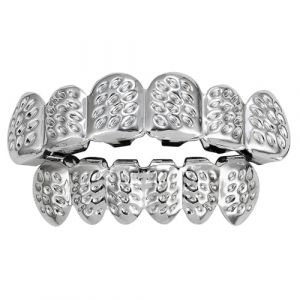 yufana Hip Hop Dents Grilles, Bretelles Hip-Hop &eacute;Lectrolytiques 18 Carats &agrave; 6 Dents en Haut Et en Bas, Le Cadeau De F&ecirc;Te De R&ocirc;Le d'halloween (yufana, neuf)