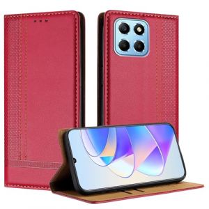 Mo-Beauty Coque pour Huawei Honor X8 5G/Honor X6 5G/Honor 70 Lite 5G, Etui pour Honor 70 Lite 5G, Housse avec Fermeture Magn&eacute;tique Porte Cartes 360 Degr&eacute;s Antichoc Protection Stand Fonction - Rouge (Mo-Beauty EU Store, neuf)