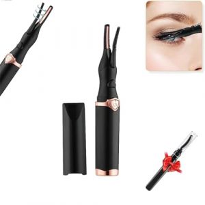 Recourbe-Cils Chauffant, avec Brosse à Cils, Mascara Magique, recourbe-Cils Chauffant électrique, recourbe-Cils Rechargeable par USB, Outil électrique for Cils (Color : Black) (llffing, neuf)
